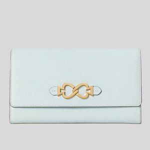 NWT Kate Spade Toujours Chain Clutch in Cloud Mist